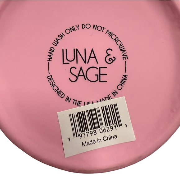 Luna & Sage NWT Set of 2 Beautiful Pink & Yellow 
Bumble Bee Soft Touch Mugs - Picture 7 of 7